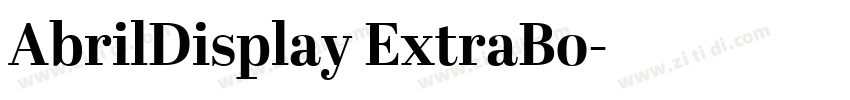 AbrilDisplay ExtraBo字体转换 AbrilDisplay ExtraBo字体转换